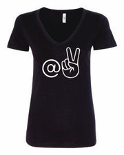 V-Neck Women’s Fitted Black Shirt